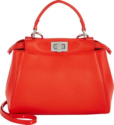 fendi red peekaboo bag